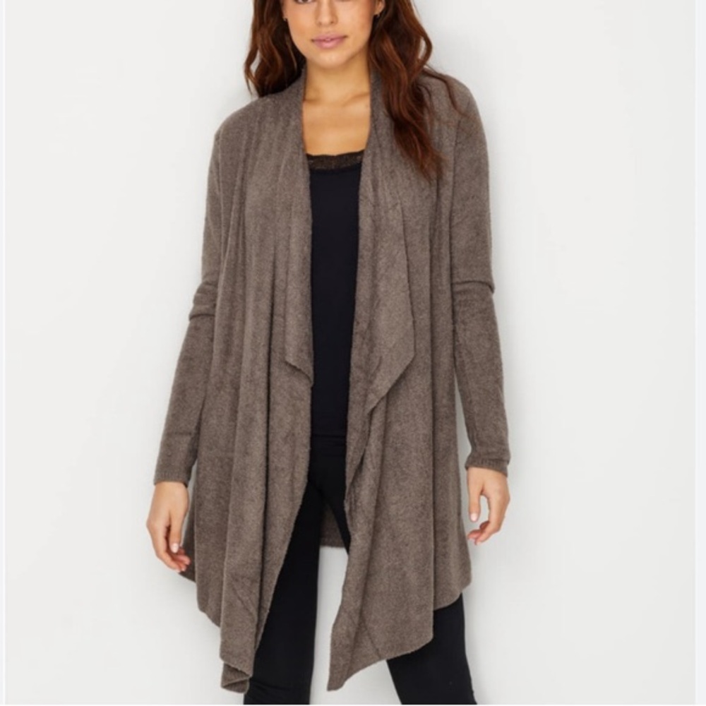 Barefoot Dreams Cozy Chic Lite Island Cardigan Brown
